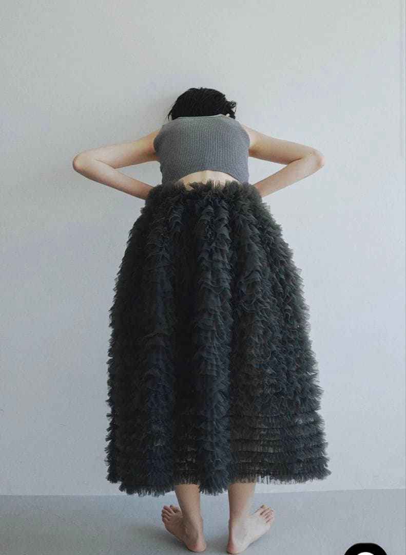 Bibiy. DARLENE SHUSHU SKIRT 正規品　グレー