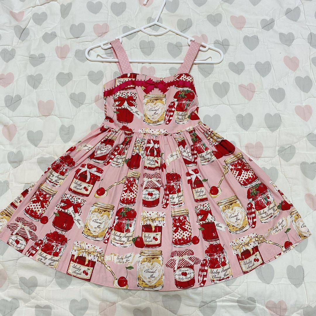 ジャム瓶プリントジャンパースカート/シャーリーテンプル