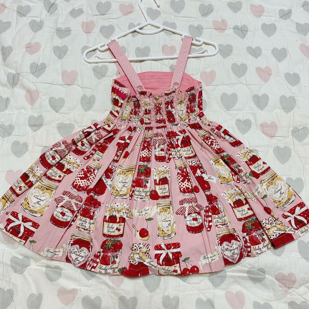 ジャム瓶プリントジャンパースカート/シャーリーテンプル