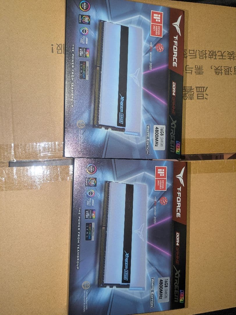 メモリー T-FORCE Xtreem ARGB DDR4 3600MHz 32GB