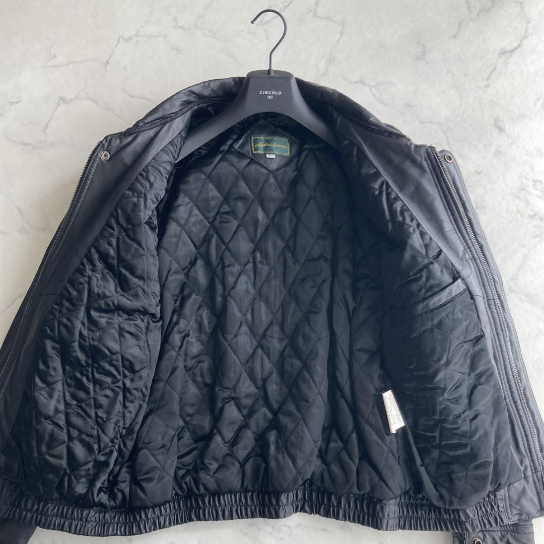 サイズＬ【タイプA-2】フライトレザージャケット 丈短レザーブルゾン ブラック