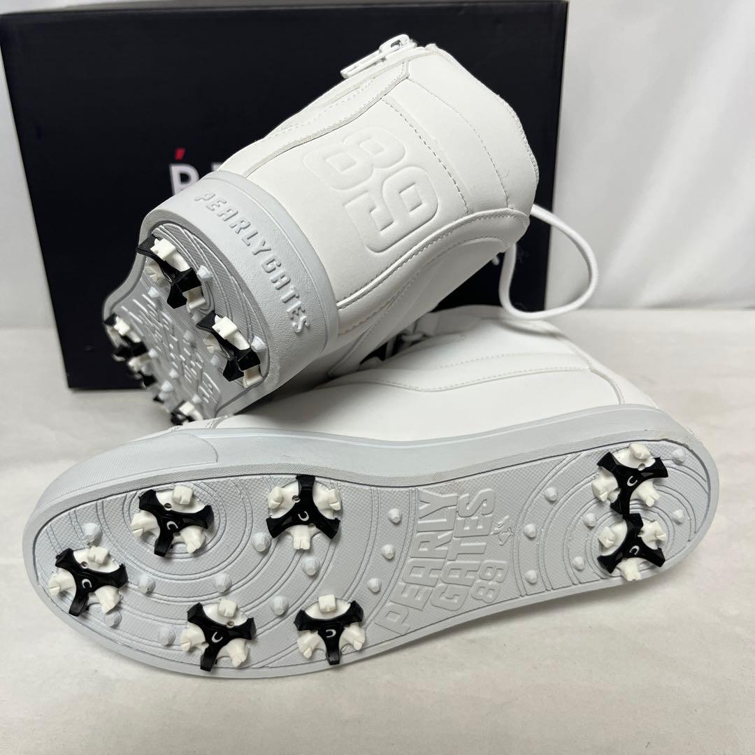 新品 PEARLY GATES ハイカット ゴルフシューズ 白23.5cm