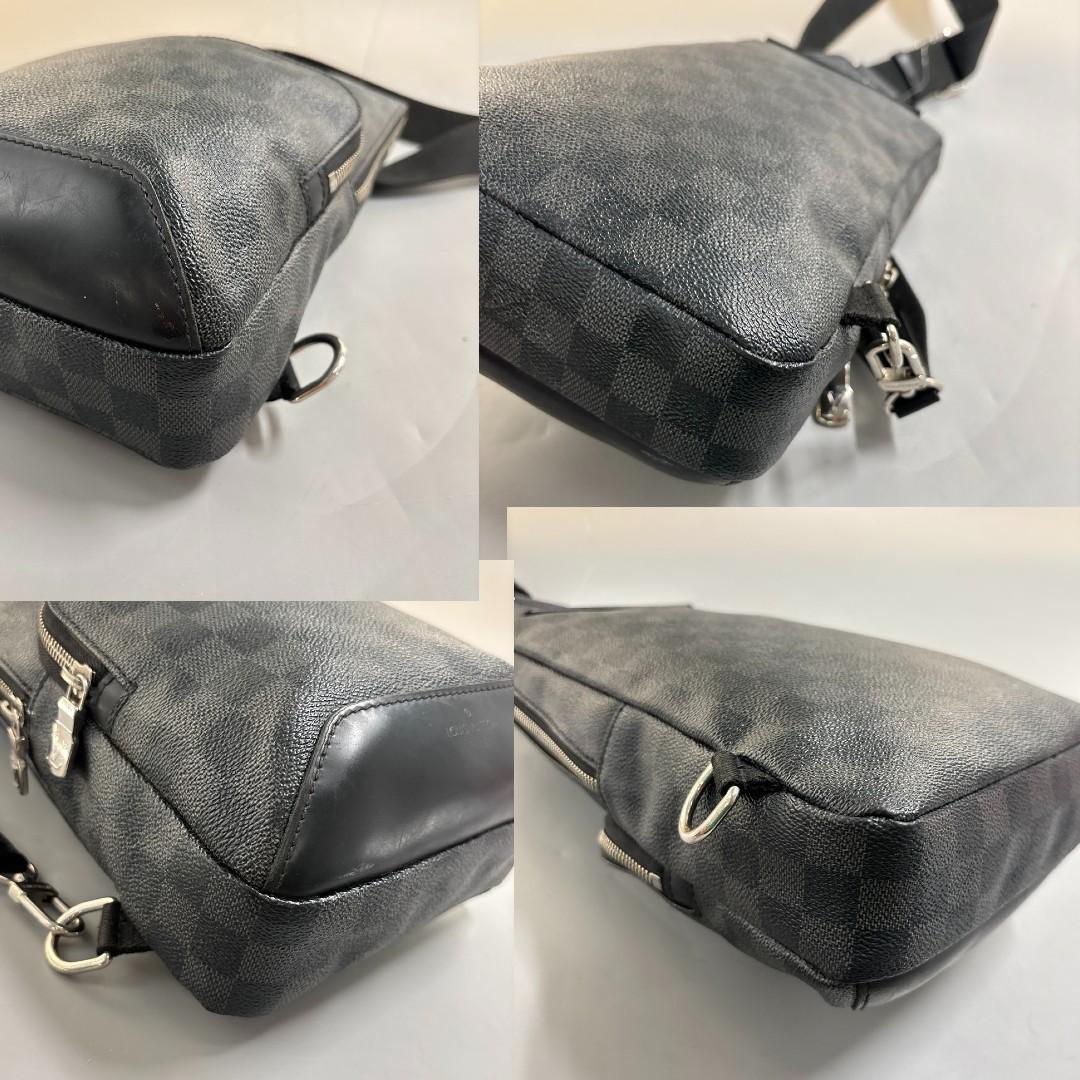 極美品 ルイヴィトン ダミエグラフィット アヴェニュー スリングバッグ ブラック