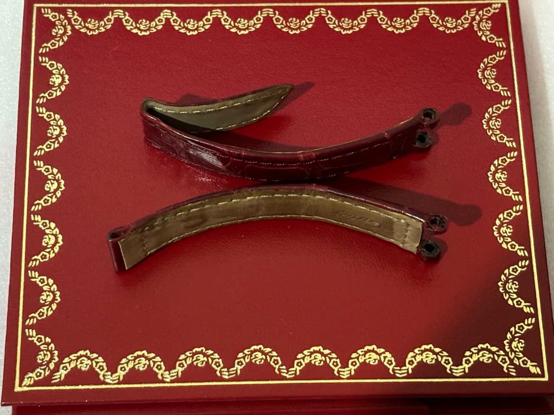 【美品】 Cartier 純正 時計ベルト クロコ