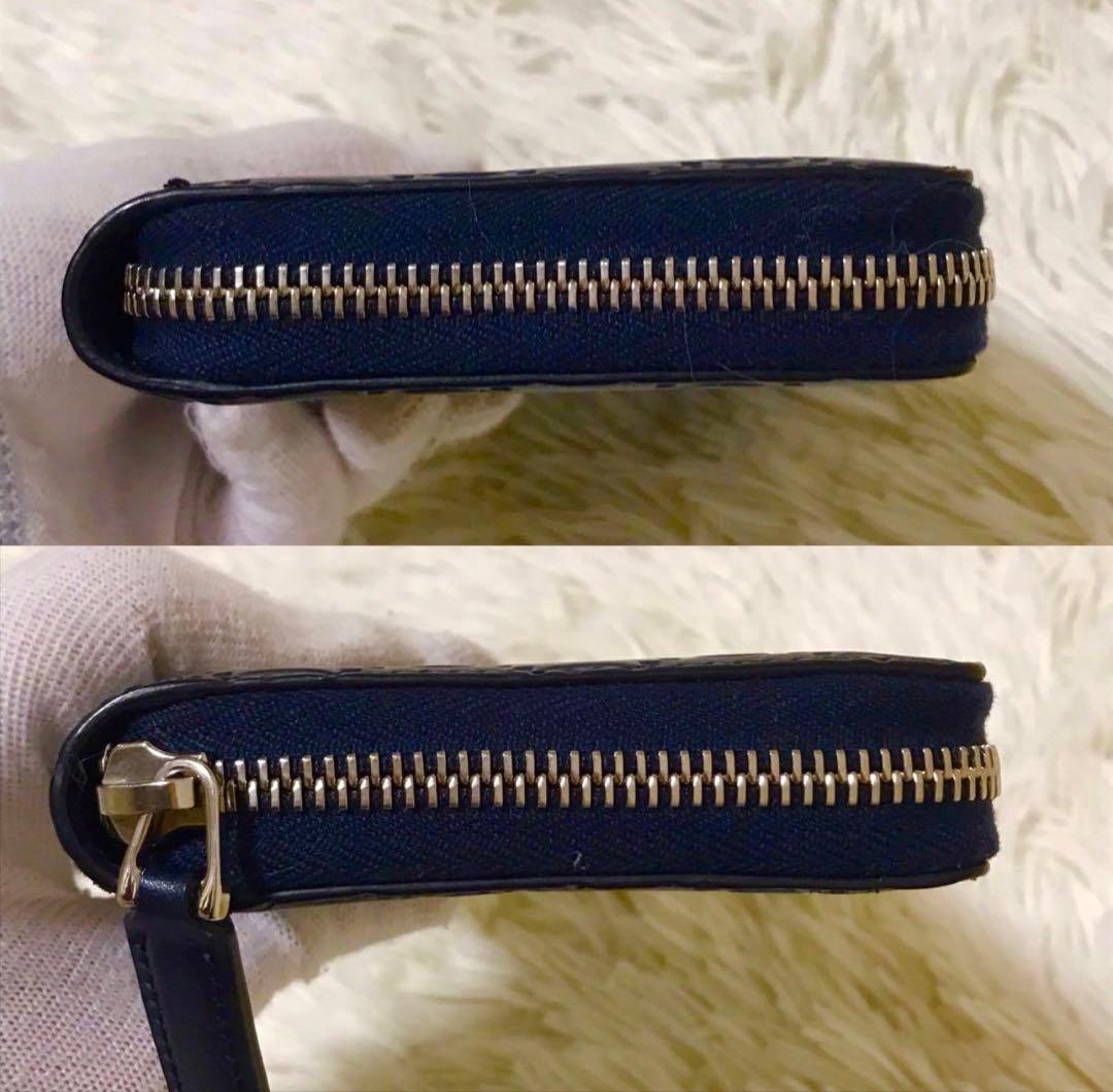 グッチ 長財布 ラウンドファスナー シェリーライン シマ GG柄