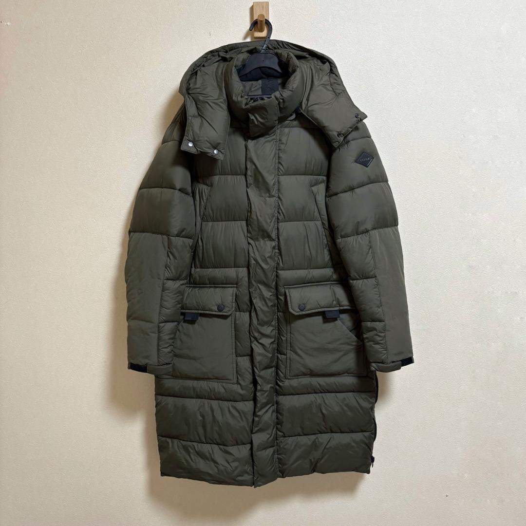 美品 REPLAY 中綿 ロングダウンコート ヘビーウェイト カーキ