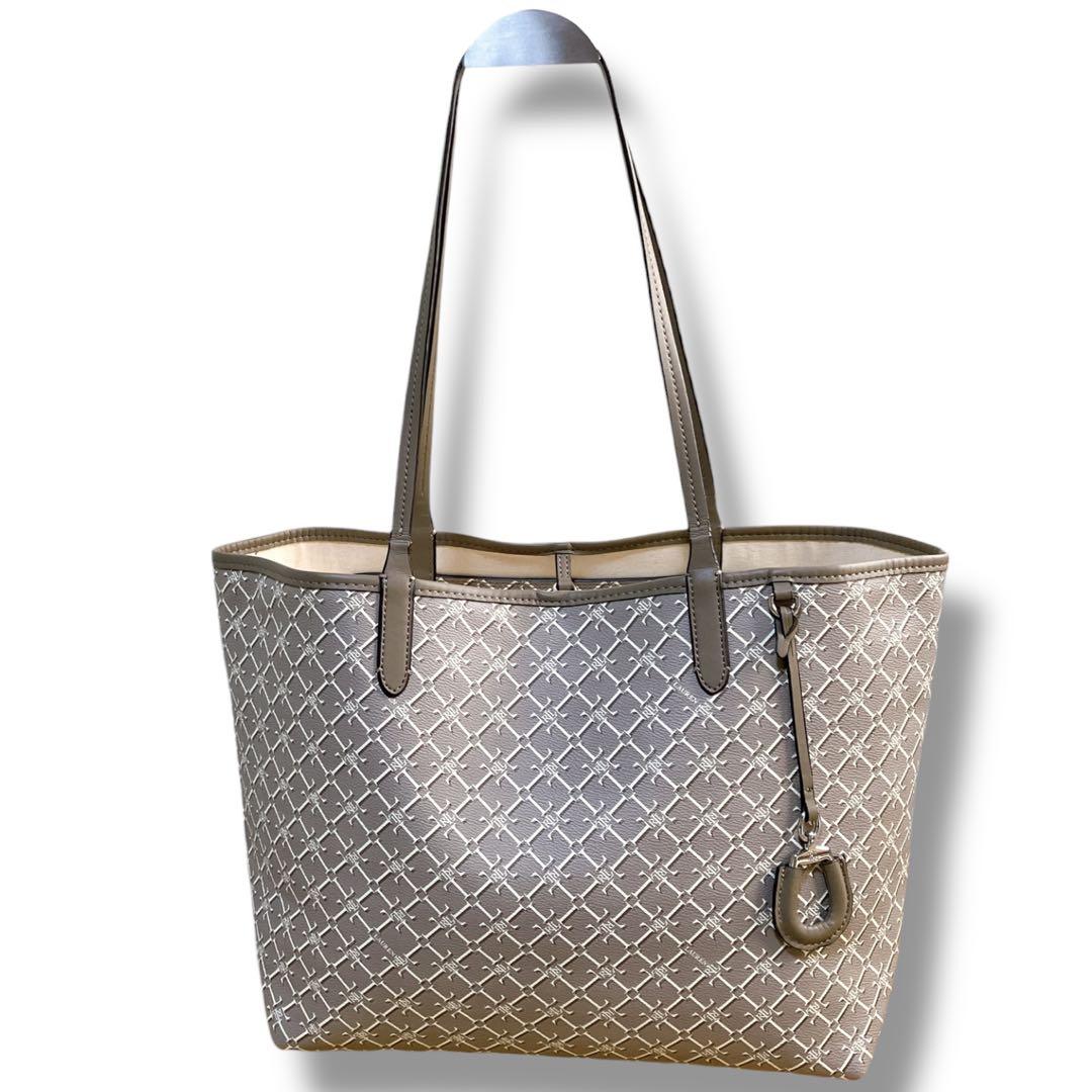 ローレンラルフローレン A4収納可 肩掛け可 大容量 トートバッグ グレー