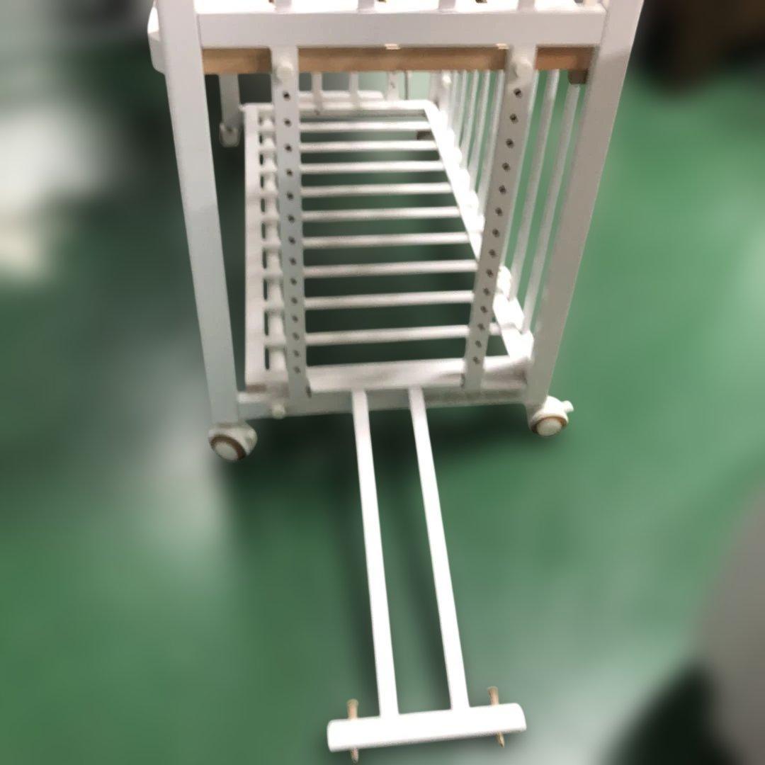 大和屋 そいねーる+ロング ベビーベッド ホワイト キャスター付き ベビー用品