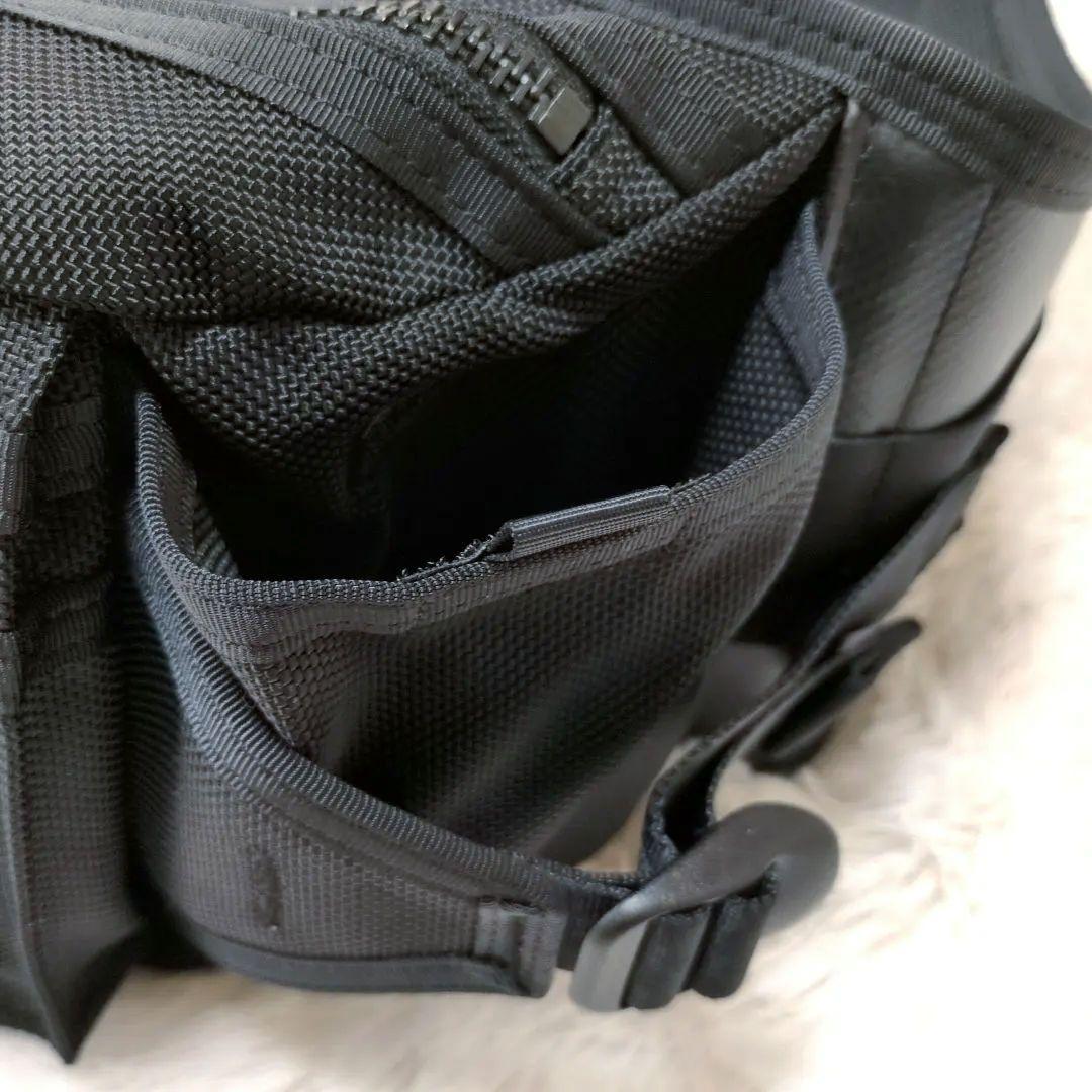 【超美品】PORTER　HEAT　ウエストバッグ　L　ブラック　マグライト付属