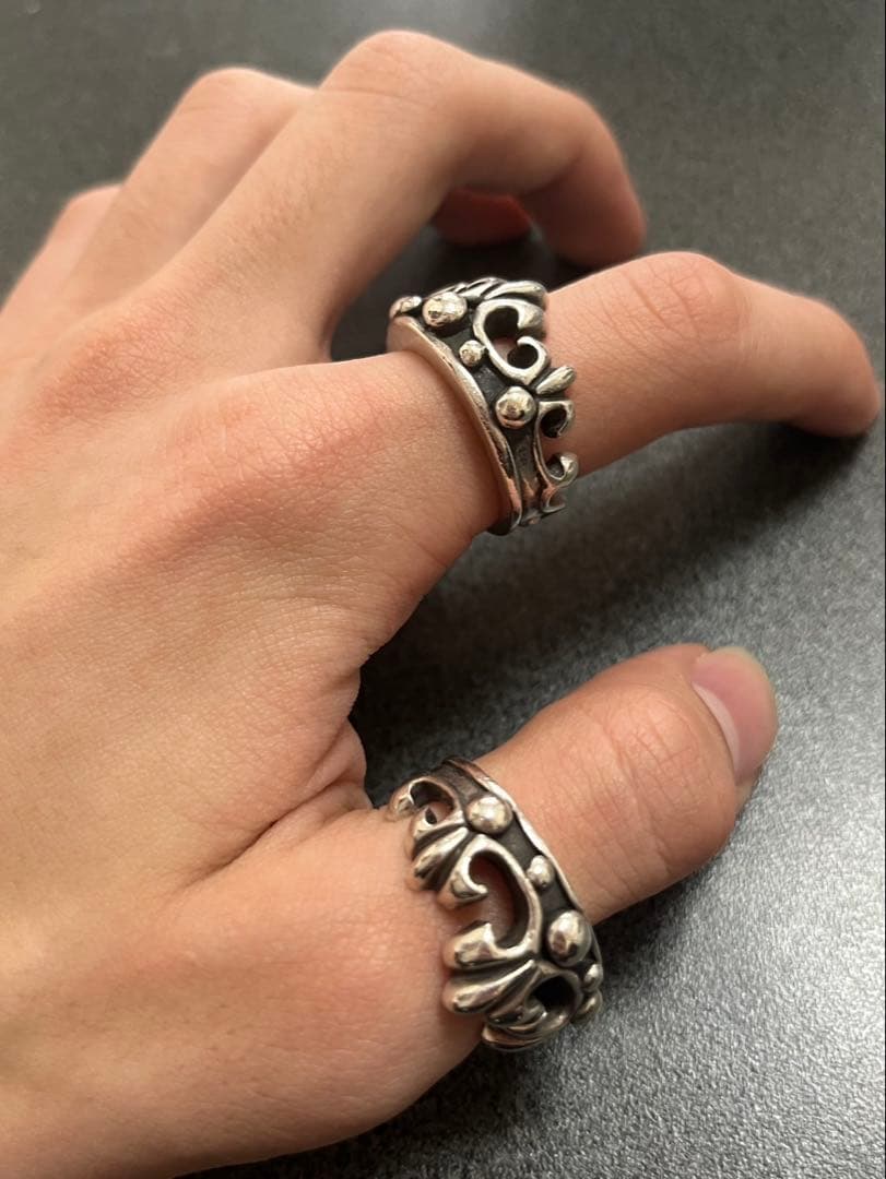 【極重厚感】【2個セット】LION HEART A&Gシルバー925リング