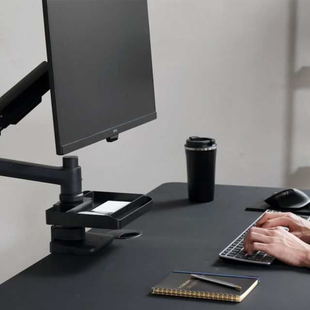 iggy モニターアーム LS112 ブラック 【専用トレー付き】