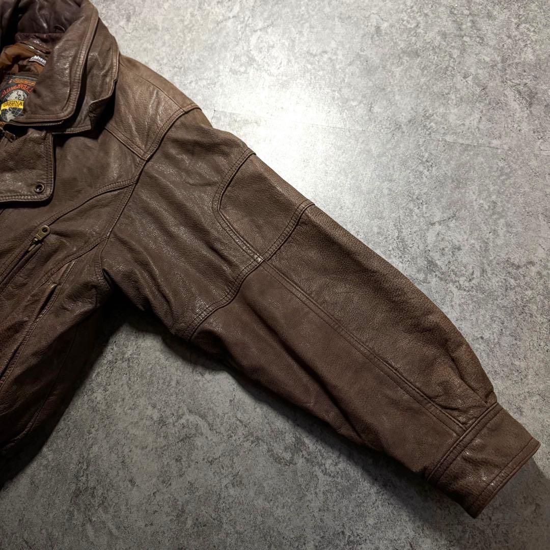 90s WILSON レザージャケット　セミダブルライダース　シンサレート　短丈