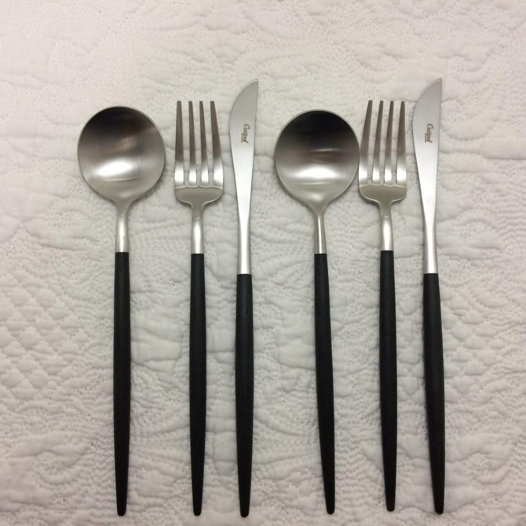 チャモ　クチポール　GOA　ブラック＆シルバー　ディナー＆デザート×各４本