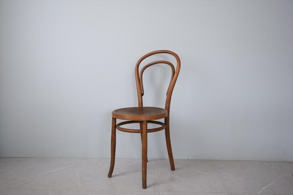フランスアンティークMundus製ベントウッドチェア/木製椅子イス(92-65)