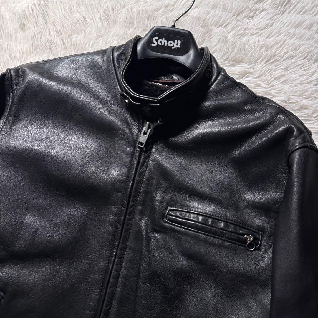 ダ*イ様 【米国製】schott ライダースジャケット　641 本革　ブラック