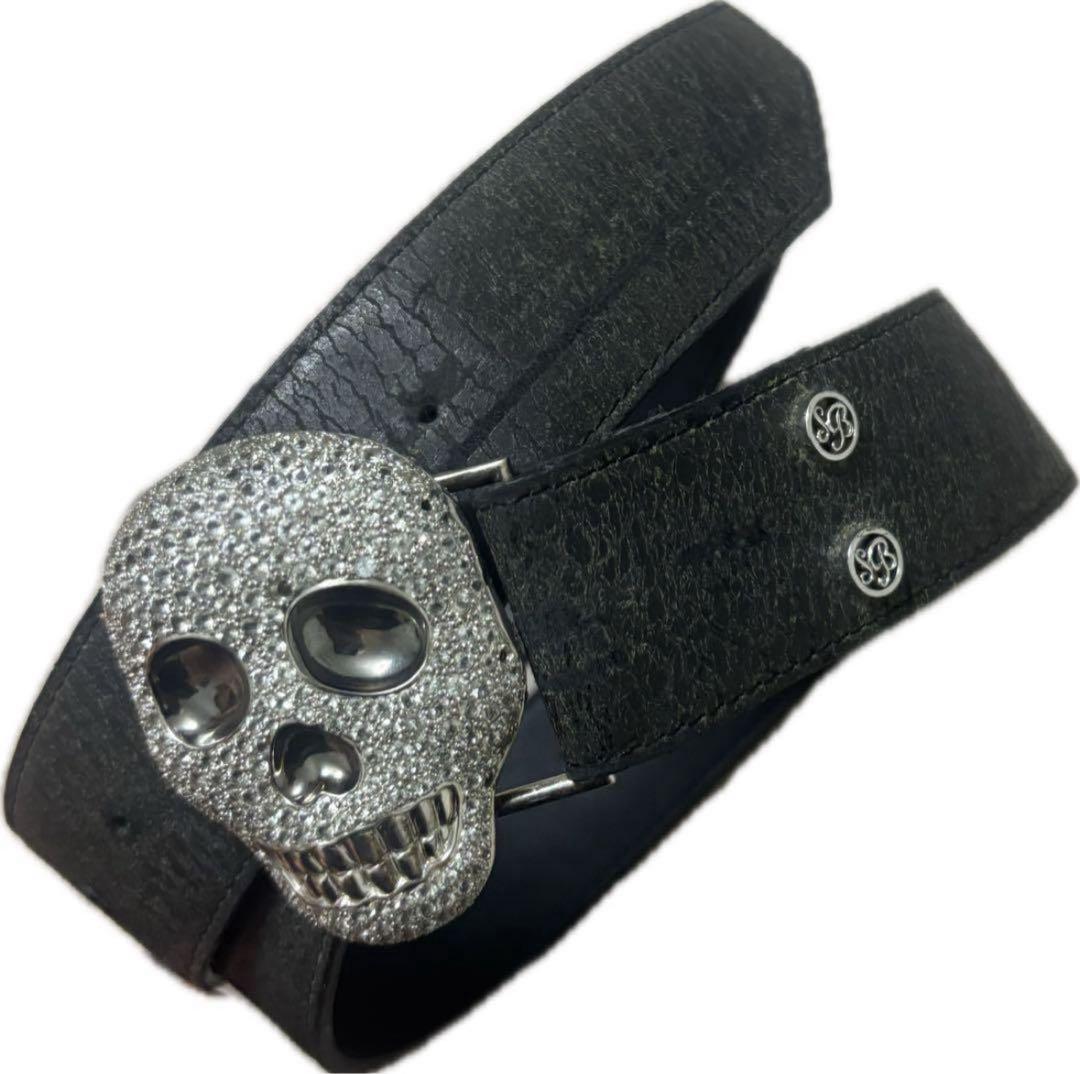 Y2K 日本製 ブリンブリン スタッズ Stella Blu スカル ベルト