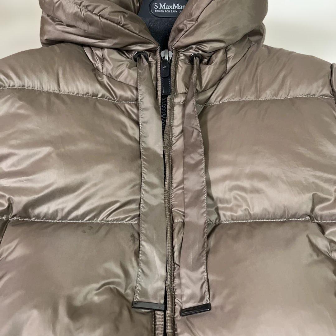 Max Mara SEIA ダウンジャケット ブラウン フード付き