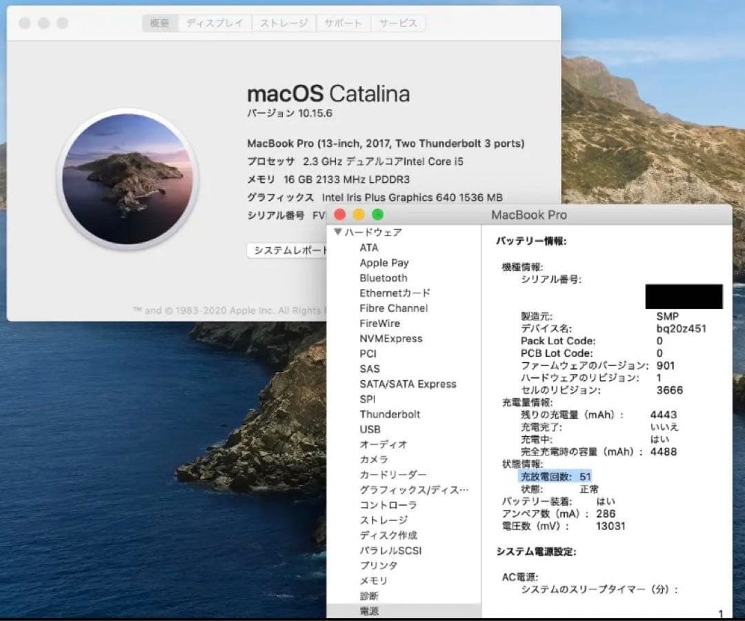 MacBook Pro(2017年式)13インチ16GB