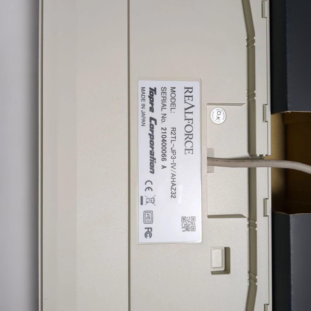 REALFORCE TKL R2（R2TL-JP3-IV／30g／JIS）