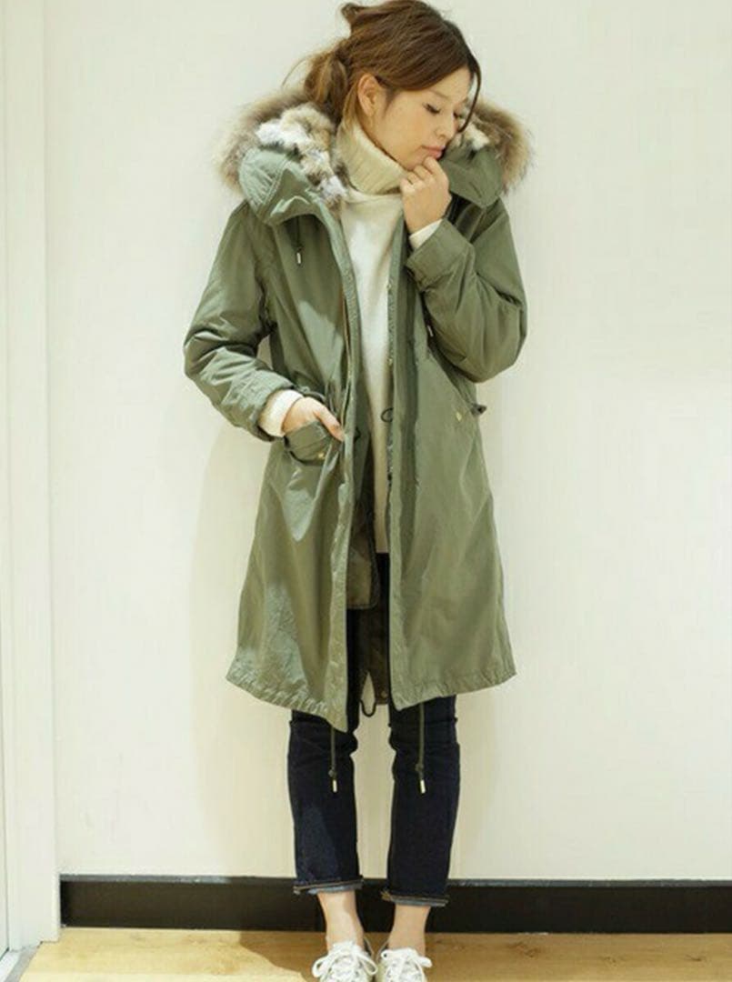 ドゥーズィエムクラス リアルファー ライナー付きモッズコート M65 4way