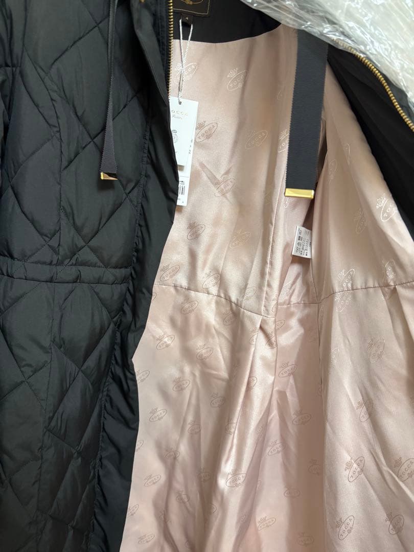 新品 TOCCA PLAYING CARD LONG キルティング ブラック