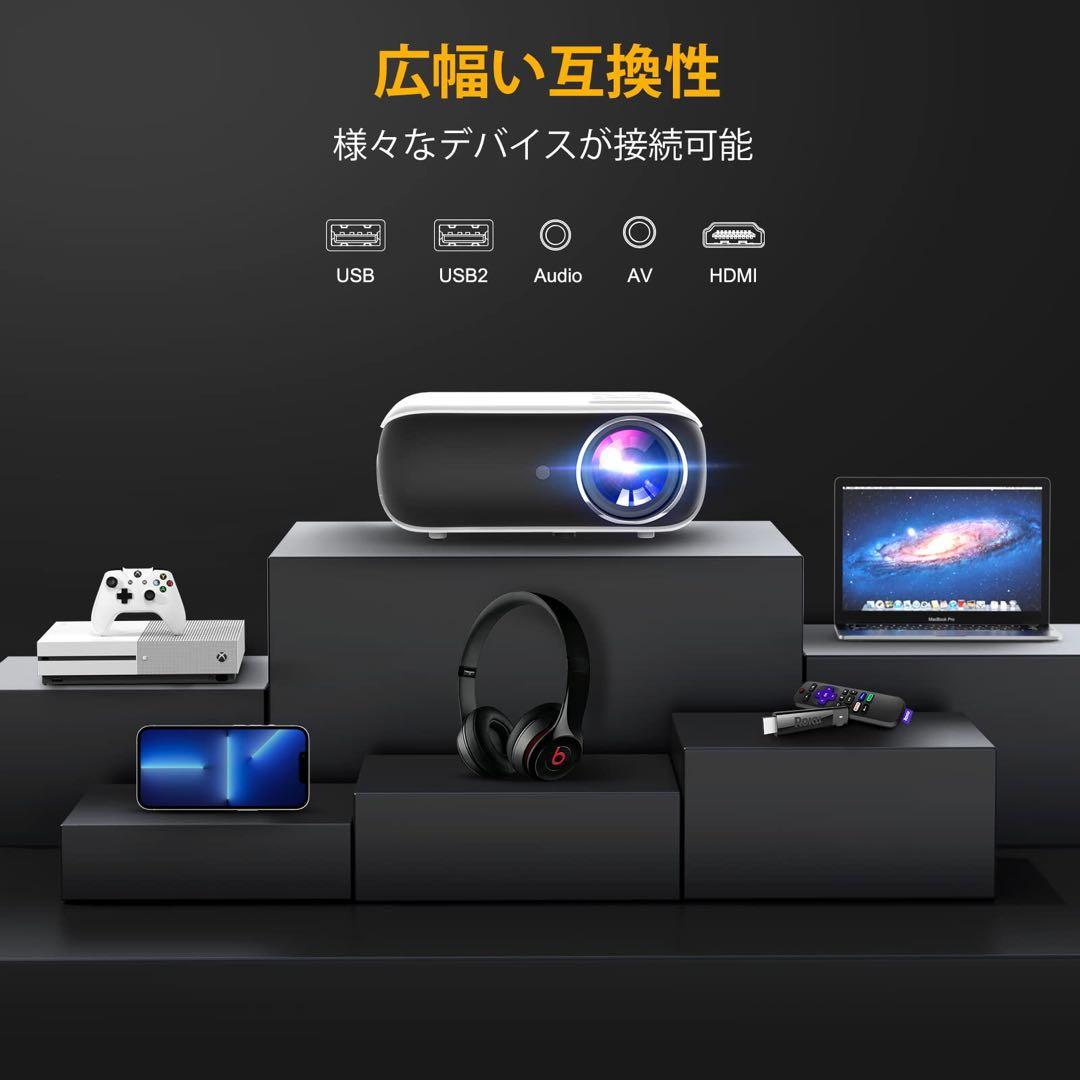 HAPPRUN 家庭用 プロジェクター 1080P 4K対応