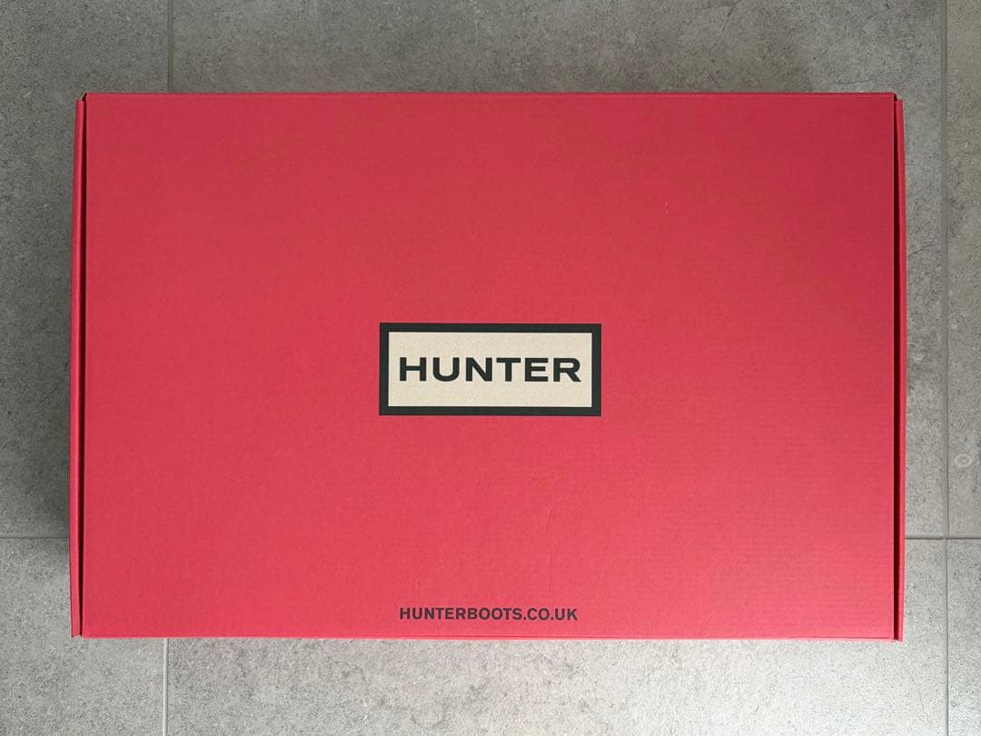 【25㎝】HUNTER ロング レインブーツ 雨靴 ブラック 黒