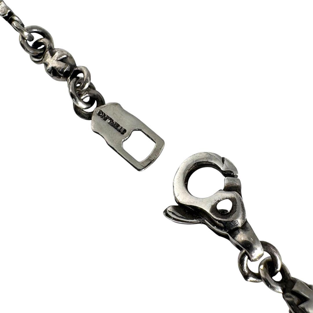 ライオンハート ホワイト クラウン クリスタル ジルコニア ネックレス 49cm