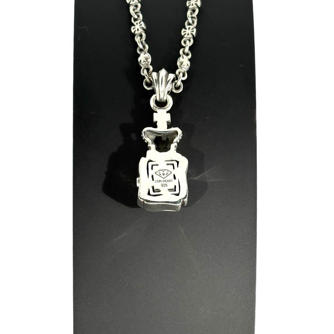 ライオンハート ホワイト クラウン クリスタル ジルコニア ネックレス 49cm