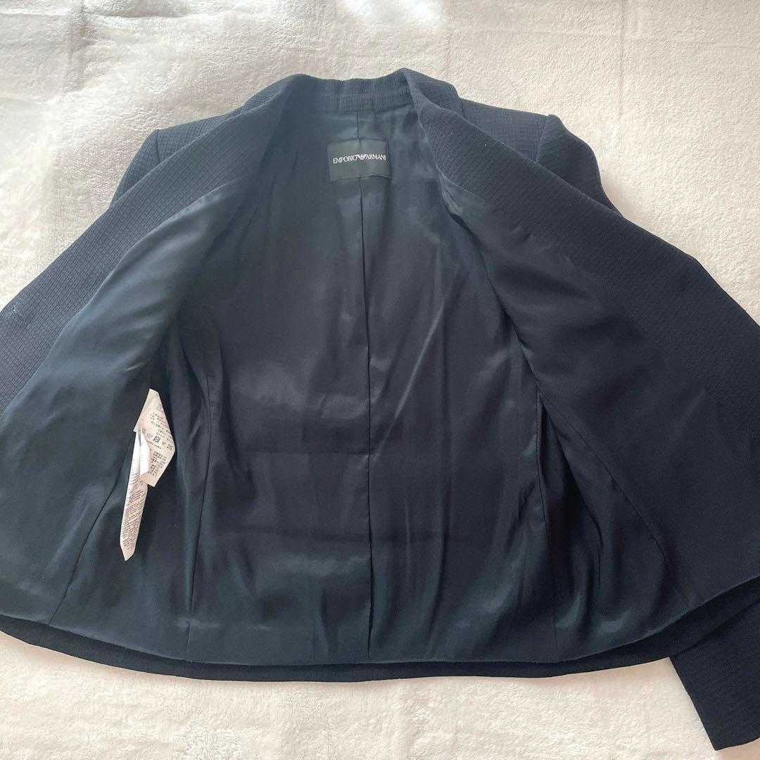 極美品⭐︎EMPORIO ARMANI 黒 ストレッチ パンツスーツ セットアップ