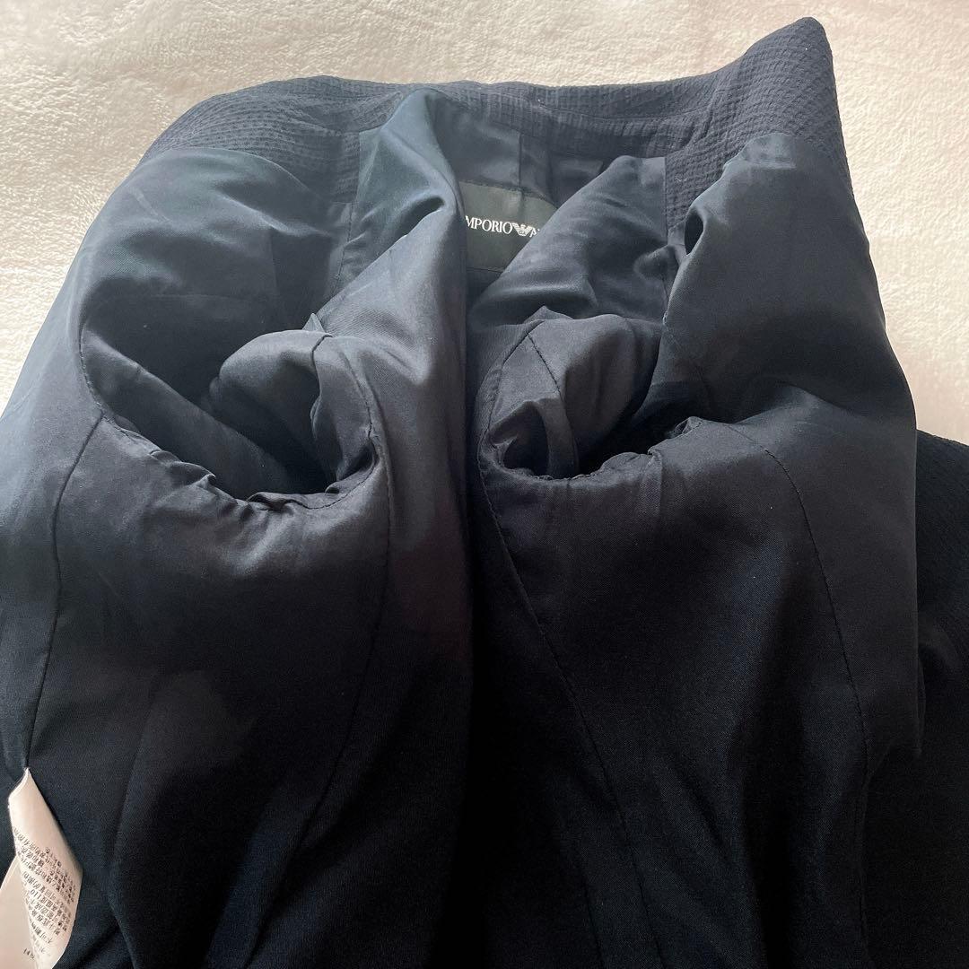 極美品⭐︎EMPORIO ARMANI 黒 ストレッチ パンツスーツ セットアップ