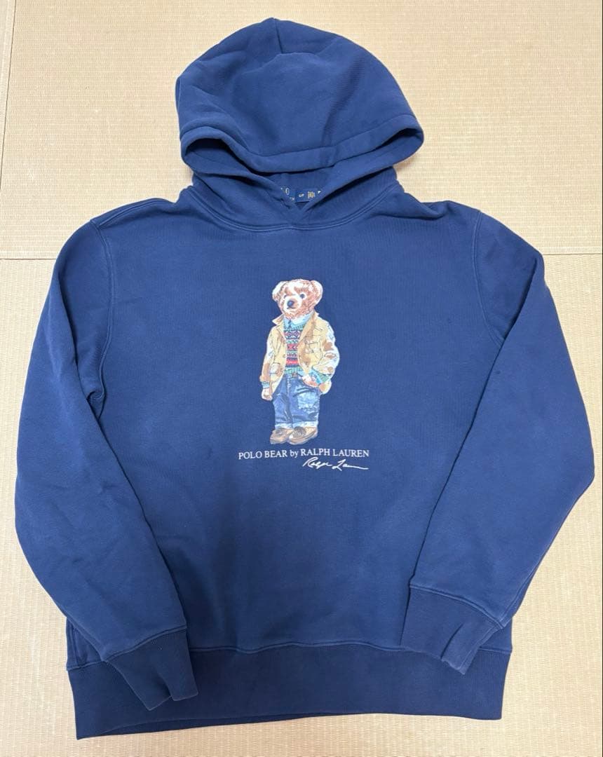 ラルフローレン ポロ ベアパーカーSメンズ　スウェット　紺