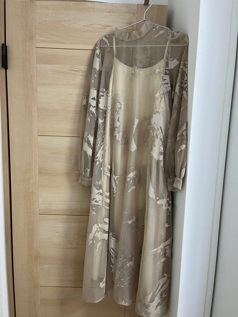 ワンピース Ameri RUBBER PAINT ART SHEER DRESS sizeS