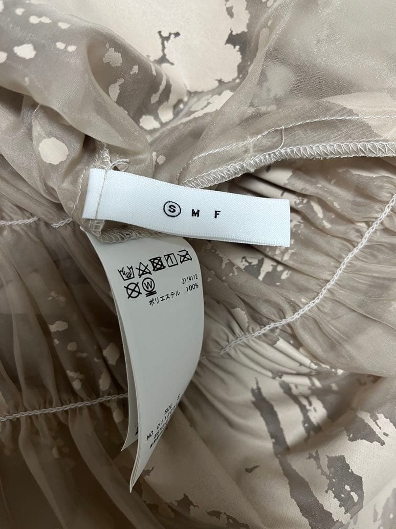 ワンピース Ameri RUBBER PAINT ART SHEER DRESS sizeS