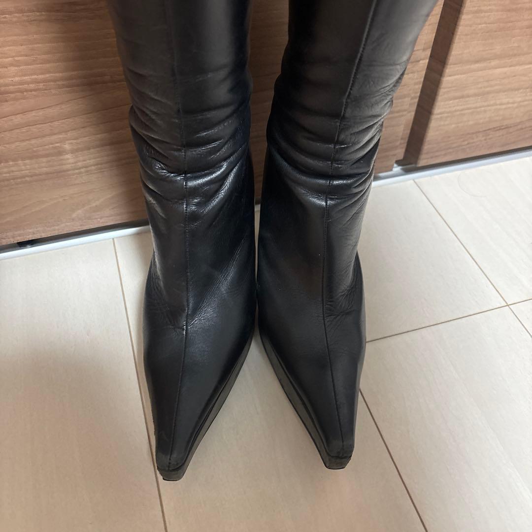 コメックス　ブラックロングブーツ 13cmハイヒール