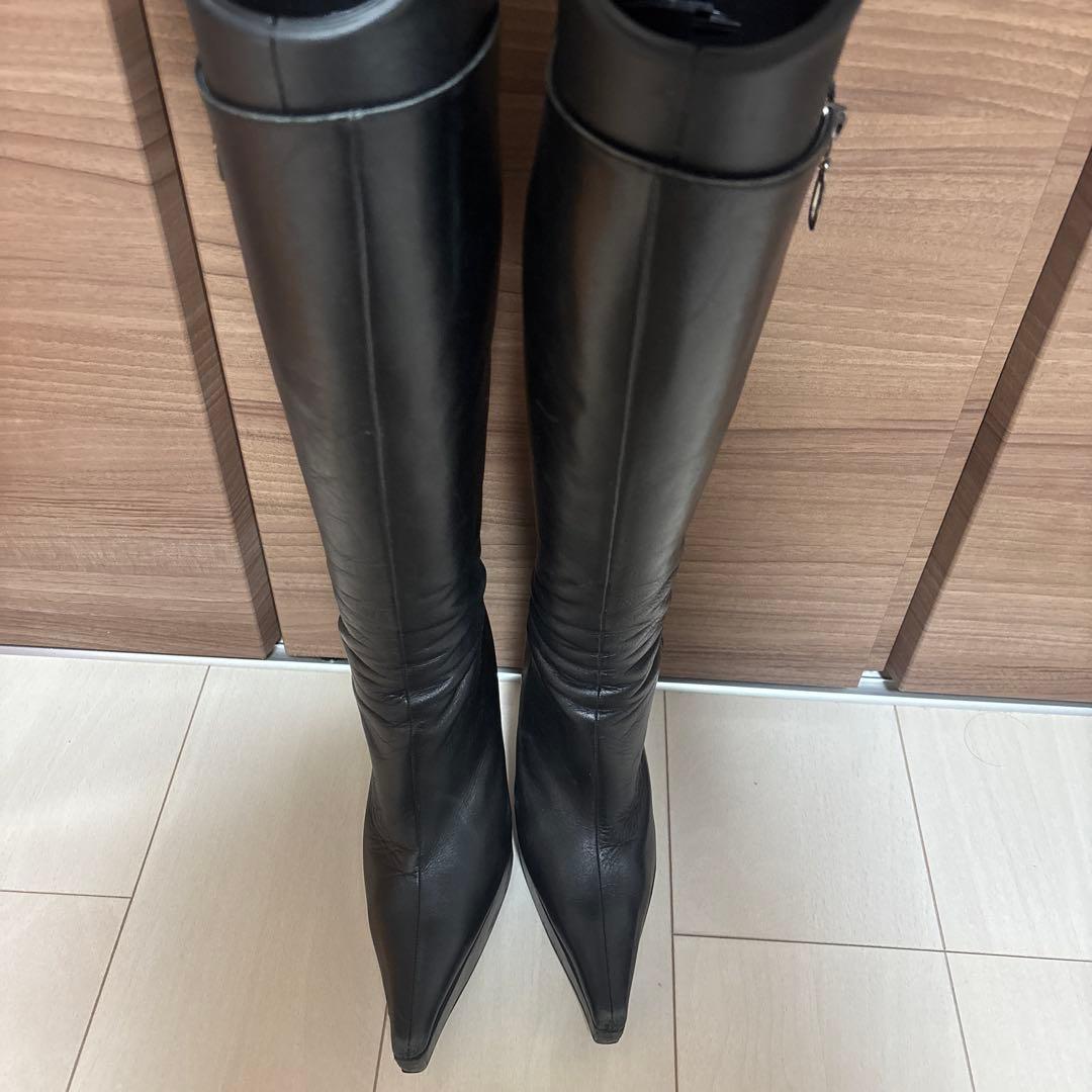 コメックス　ブラックロングブーツ 13cmハイヒール