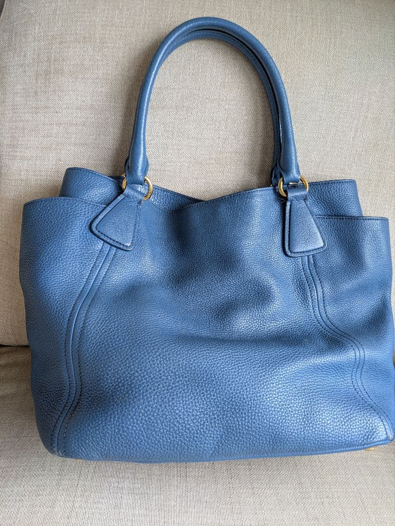 PRADA レザー 2wayバッグ ブルー