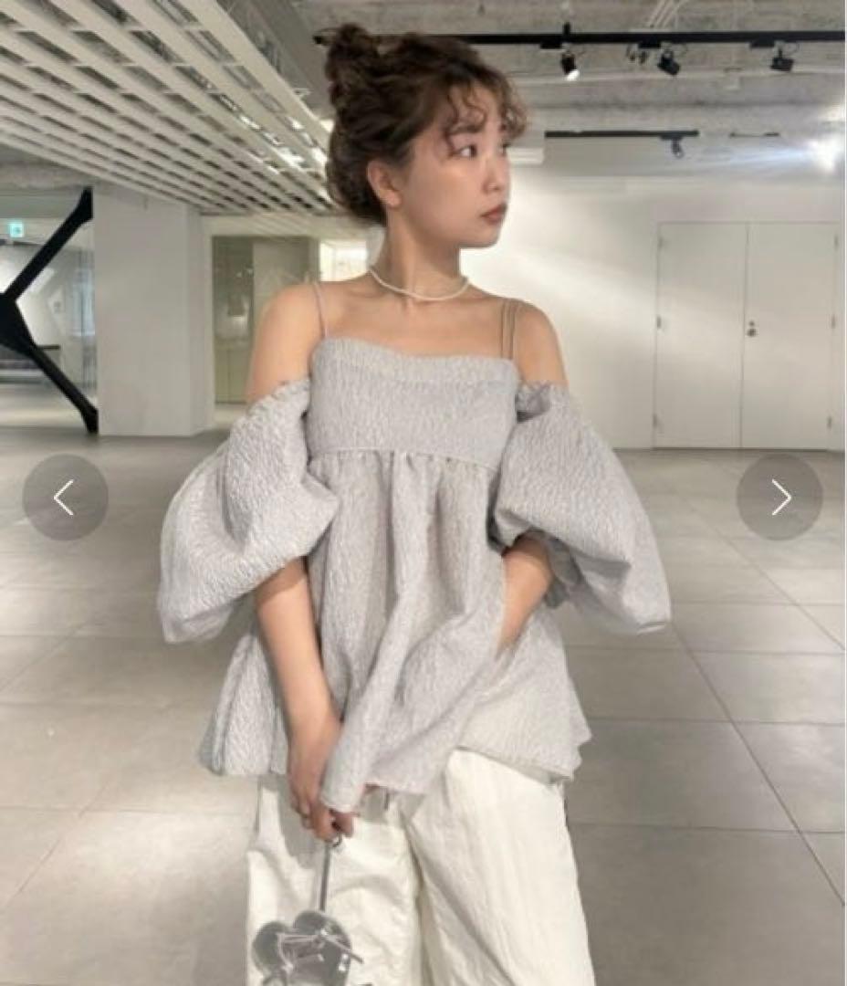 超美品　リリーブラウン LILYBROWN 3WAYジャガードペプラムビスチェ