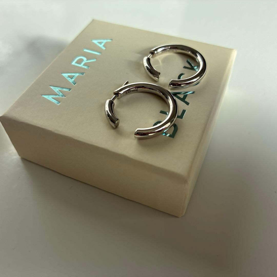 MARIA BLACK シルバー フープピアス×2