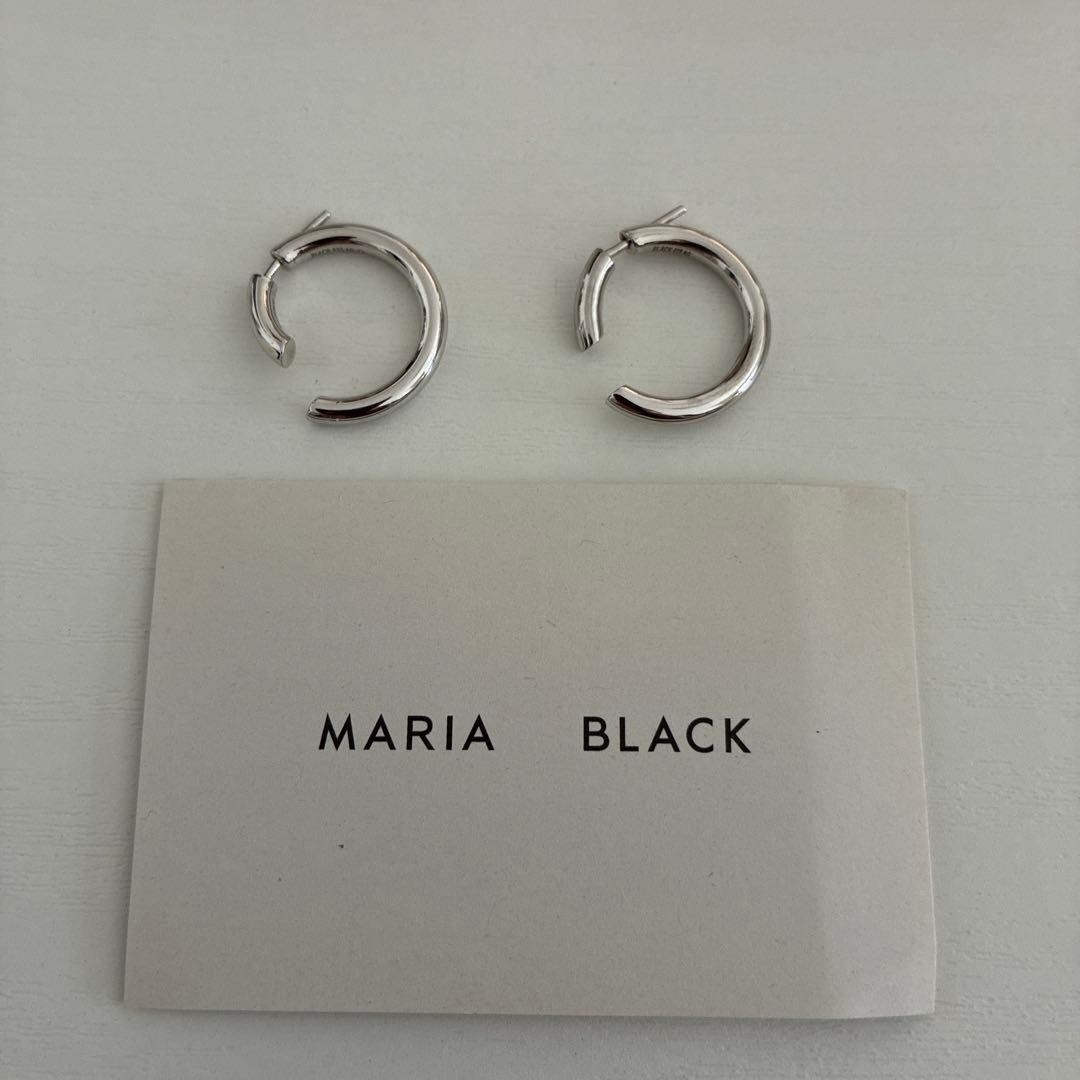 MARIA BLACK シルバー フープピアス×2
