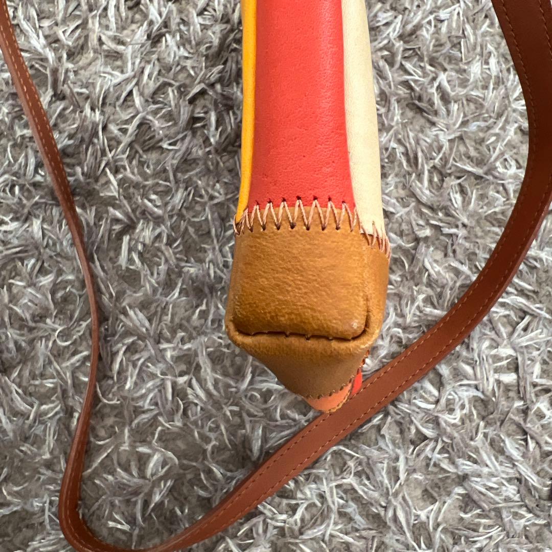 トライオン　レザー パッチワーク ショルダーバッグ