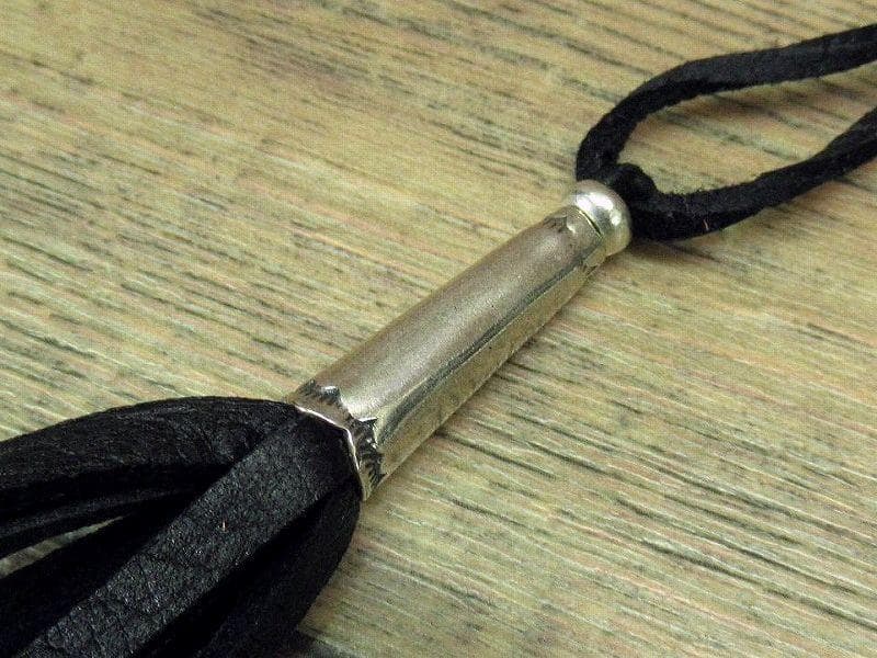 専用　ラリースミス シルバー950 ディアスキン レザー フリンジ キーホルダー