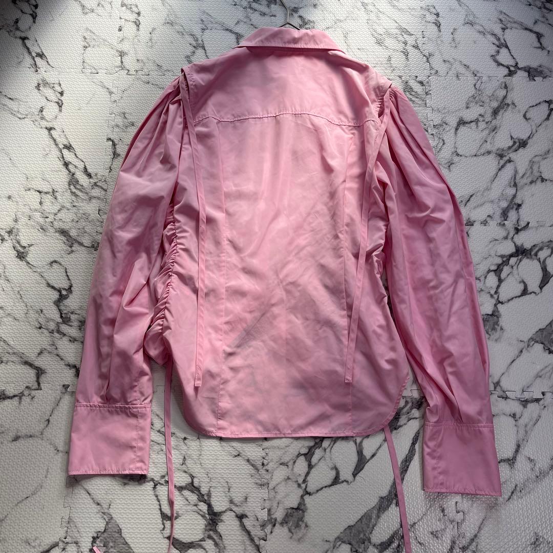 MAISON SPECIAL パフスリーブ 2WAYタフタシャツ　ギャザー