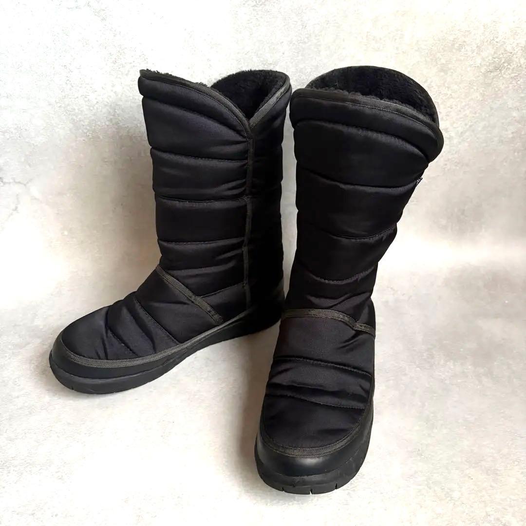 ザノースフェイス 防水ブラックムートンブーツヌプシ アモア 25cm