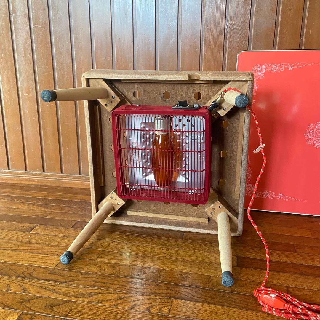 昭和レトロ　1人用　こたつ　花柄天板　レトロポップ　ホリエ