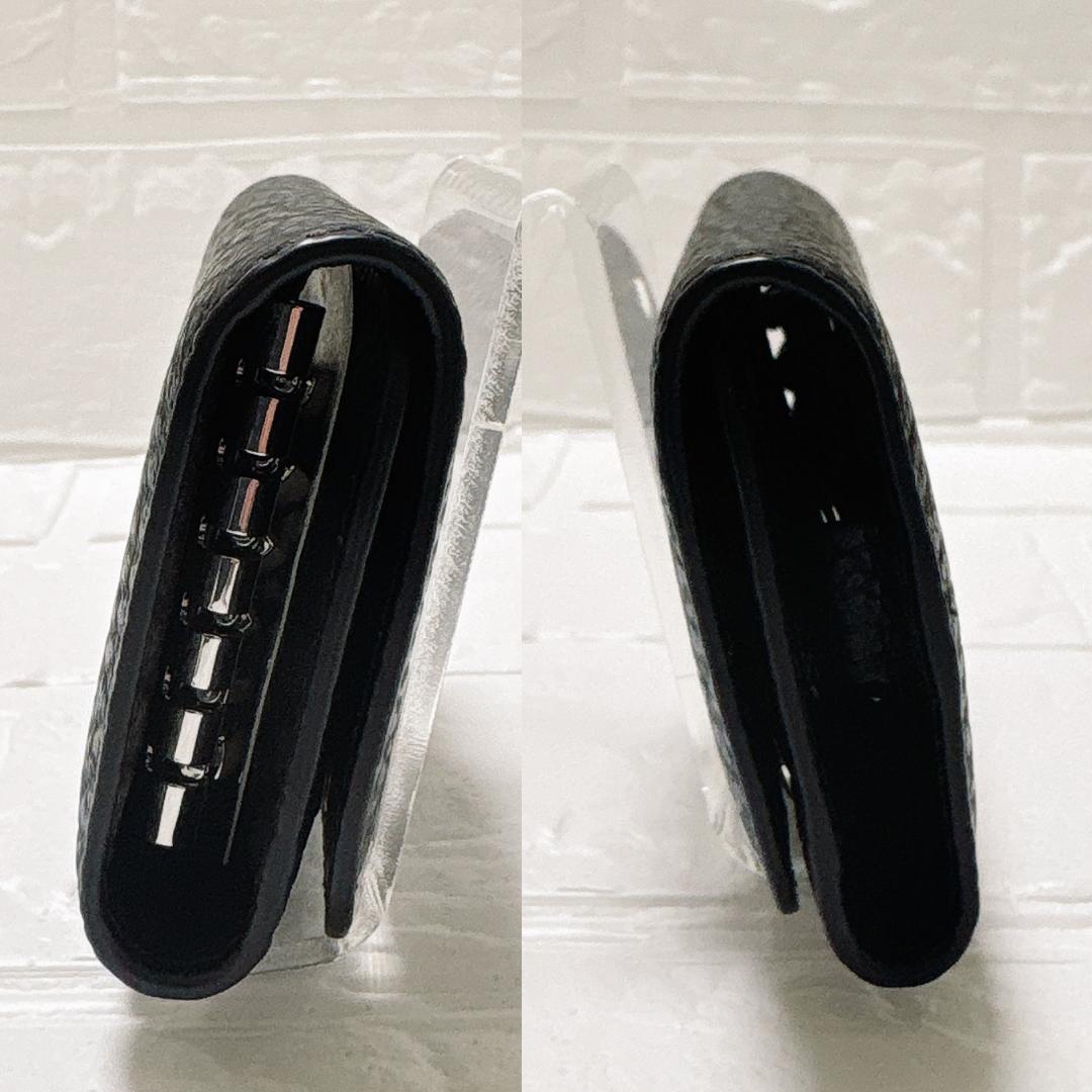 未使用品級✨メゾンマルジェラ 4ステッチ キーケース ブラック レザー