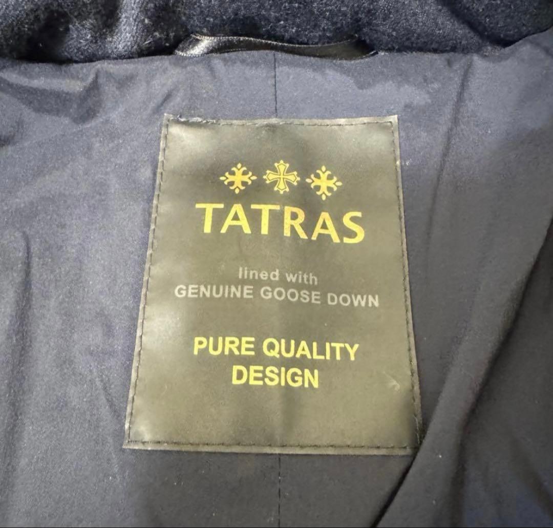 S*u様 TATRASタトラスネイビーAラインウールロングダウンダウン90%