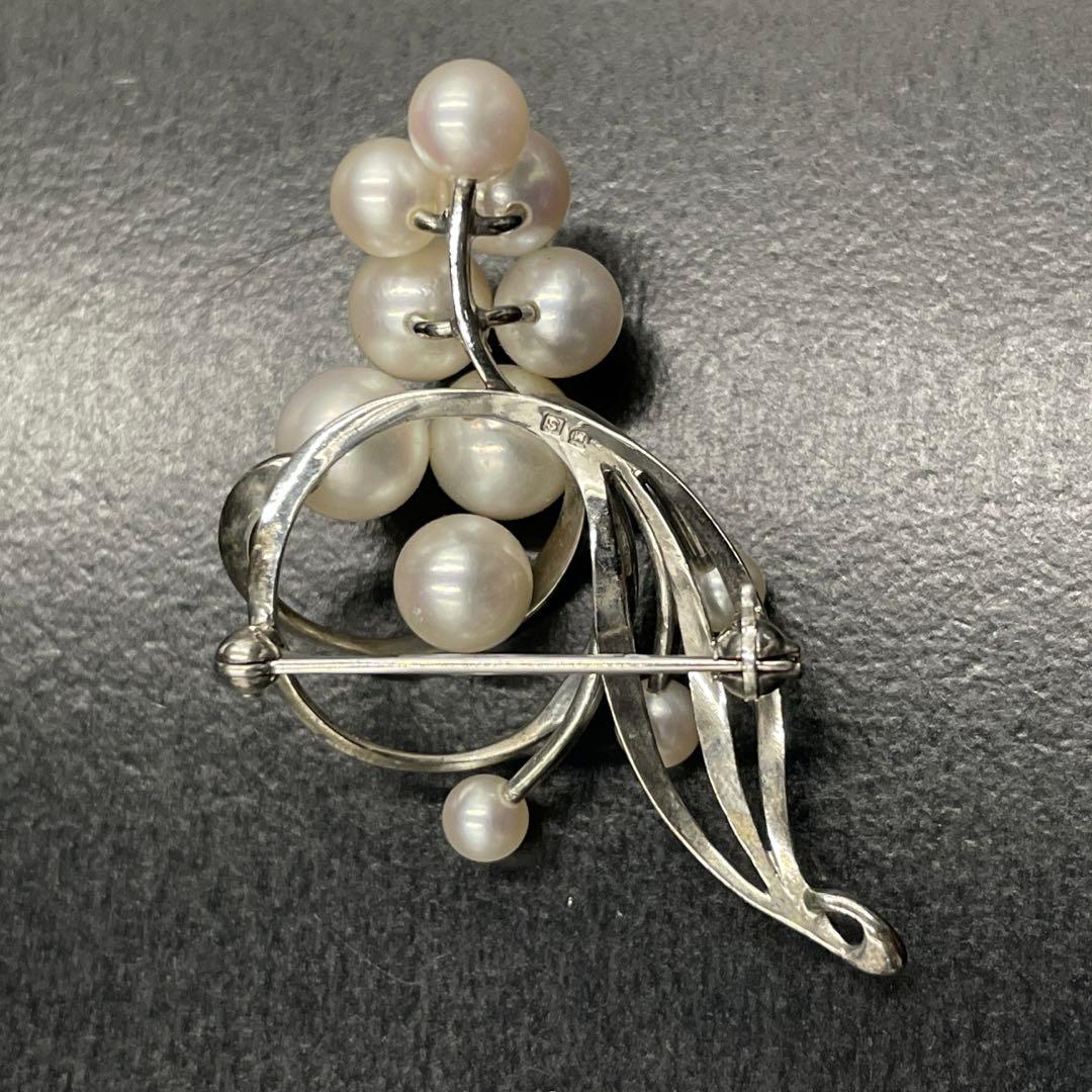 MIKIMOTOミキモト　パール　ブローチ　あこや真珠　7ミリ　11粒　MS刻印