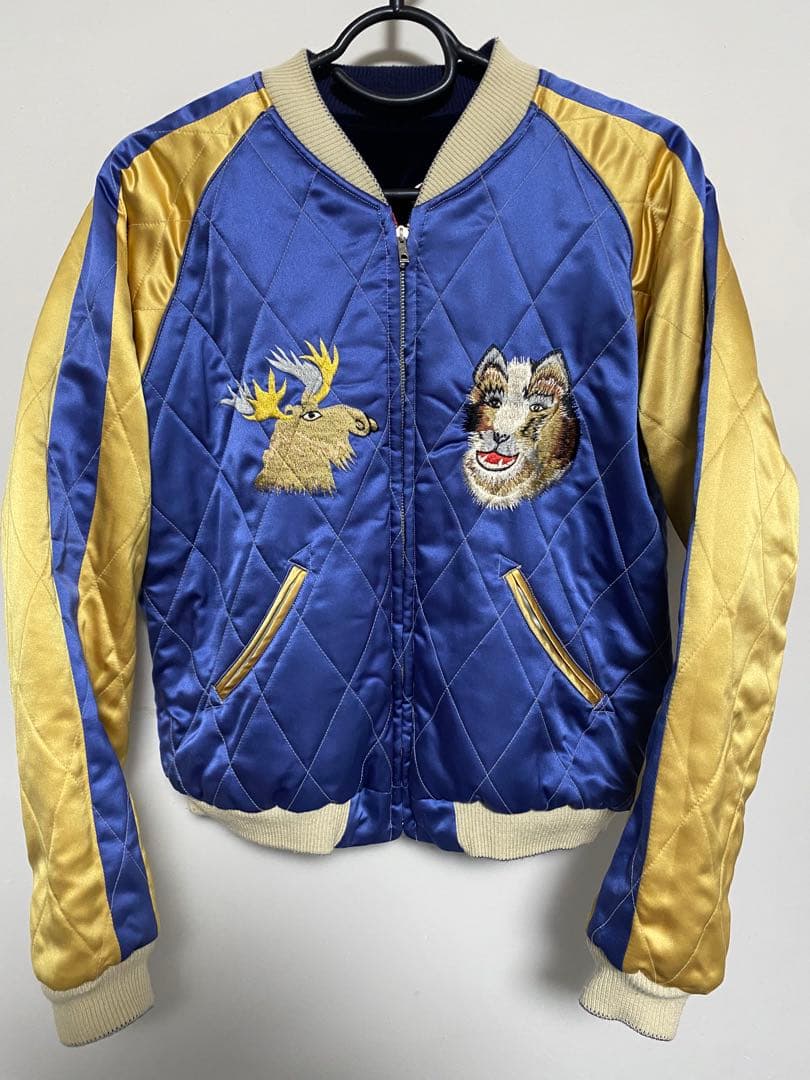 稀少 東洋 スカジャン 別珍 アラスカ Mサイズ 美品 ヴィンテージ シロクマ