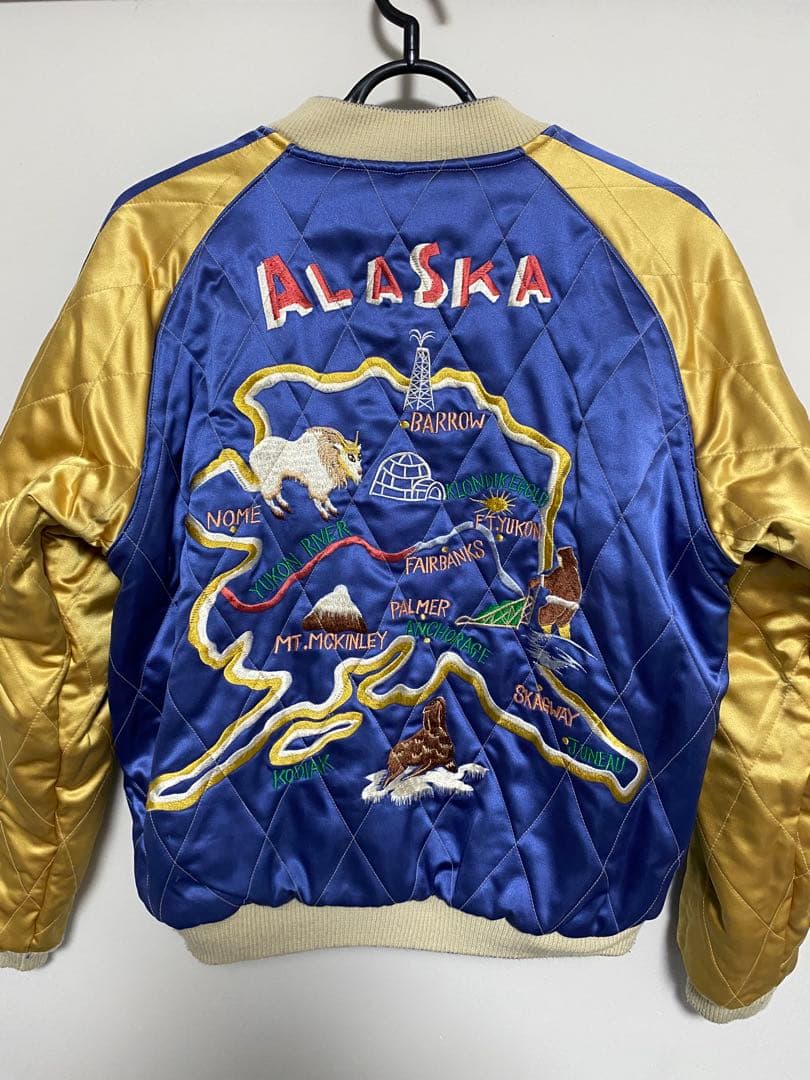 稀少 東洋 スカジャン 別珍 アラスカ Mサイズ 美品 ヴィンテージ シロクマ